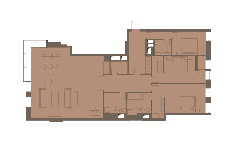 Апартаменты 169.78 м²
