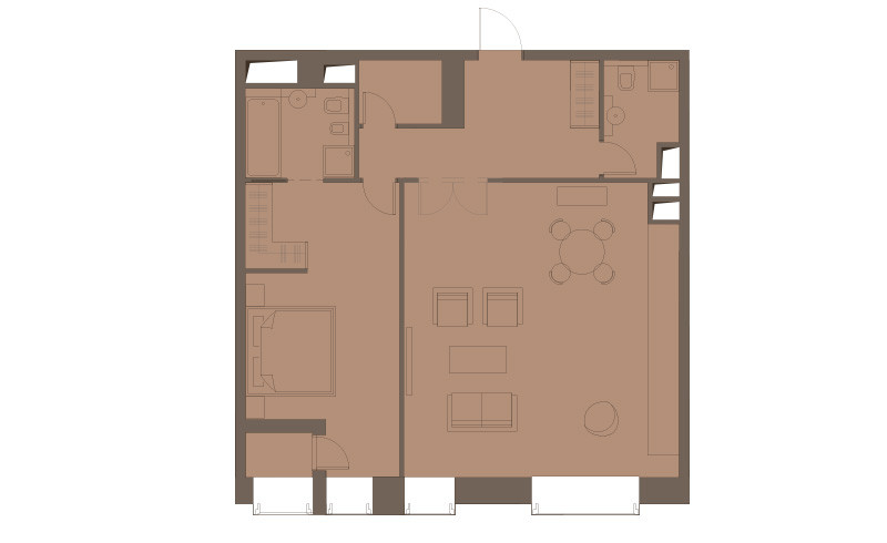 Апартаменты 88.86 м²