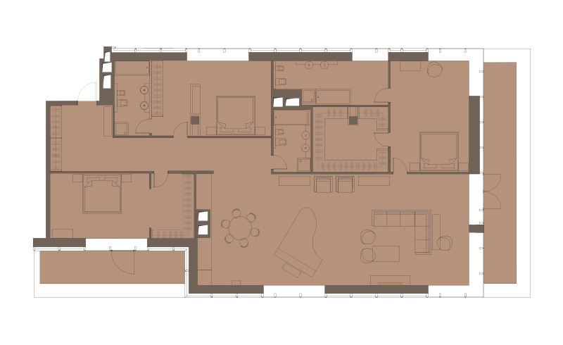 Апартаменты 223.8 м²